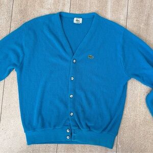 Izod Men's Blue Cardigan Sweater